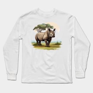 Rhino Love Long Sleeve T-Shirt